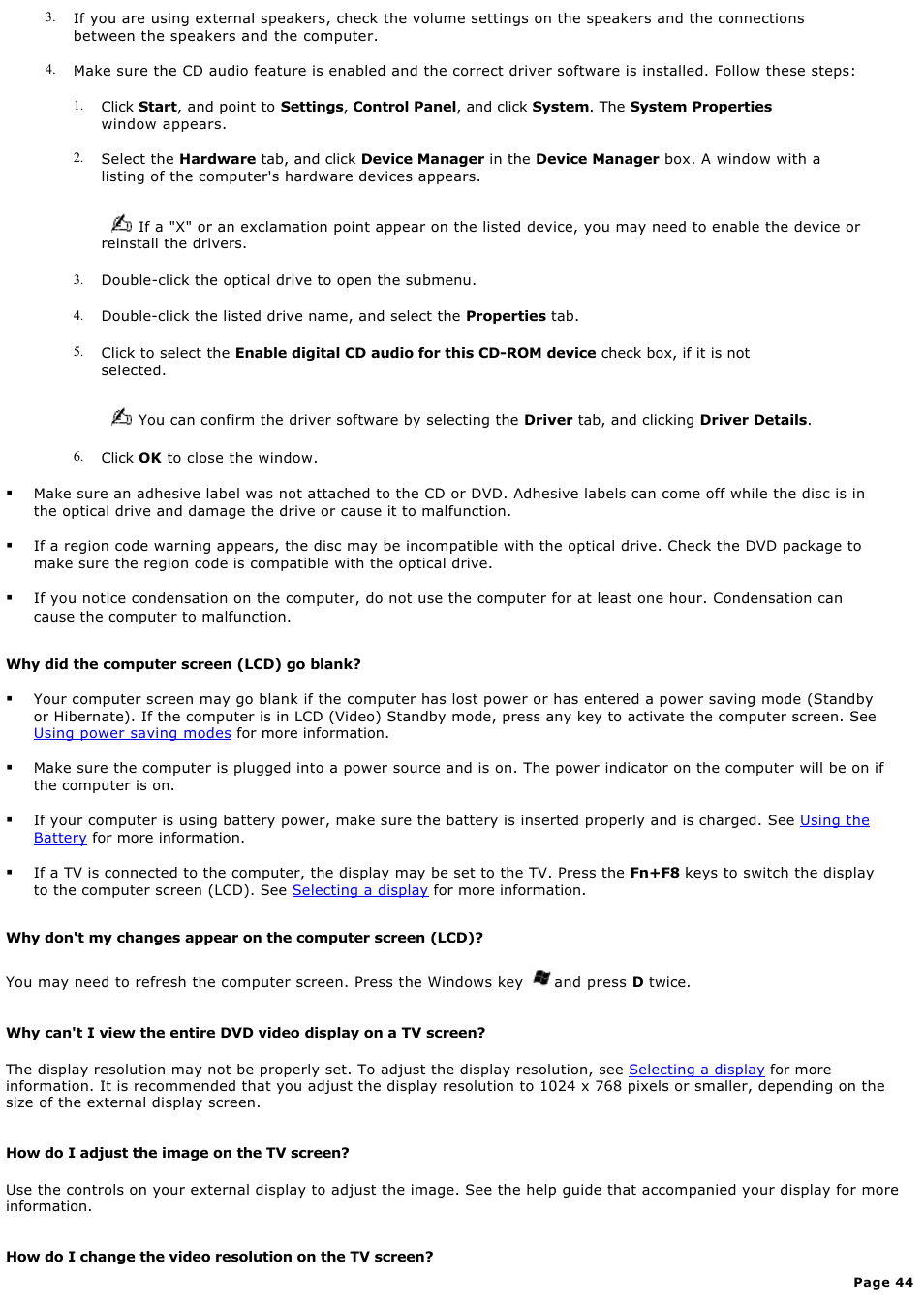 Sony PCG-GRX700K User Manual | Page 44 / 212