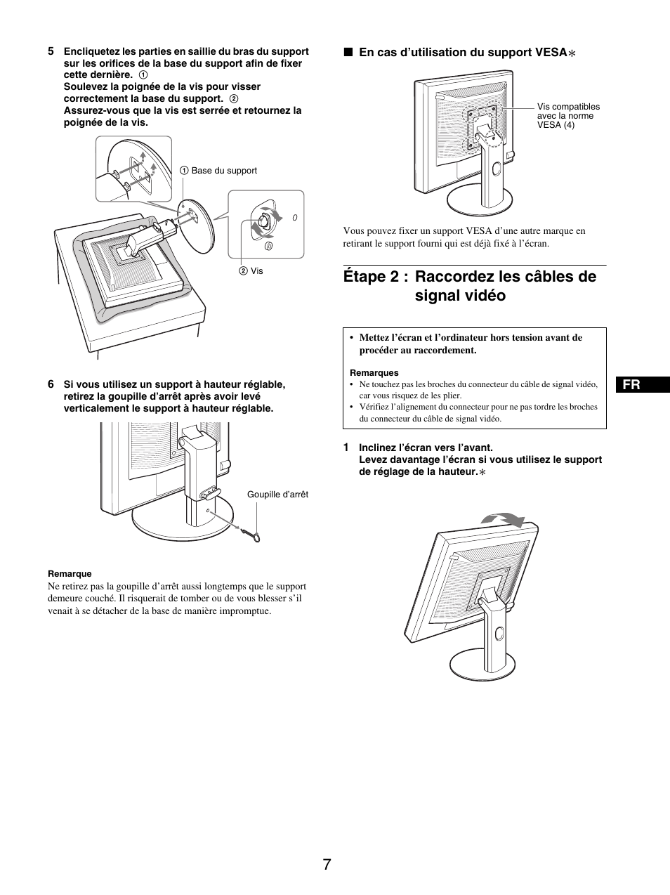 Étape 2 : raccordez les câbles de signal vidéo | Sony SDM-S95ER User Manual | Page 31 / 97