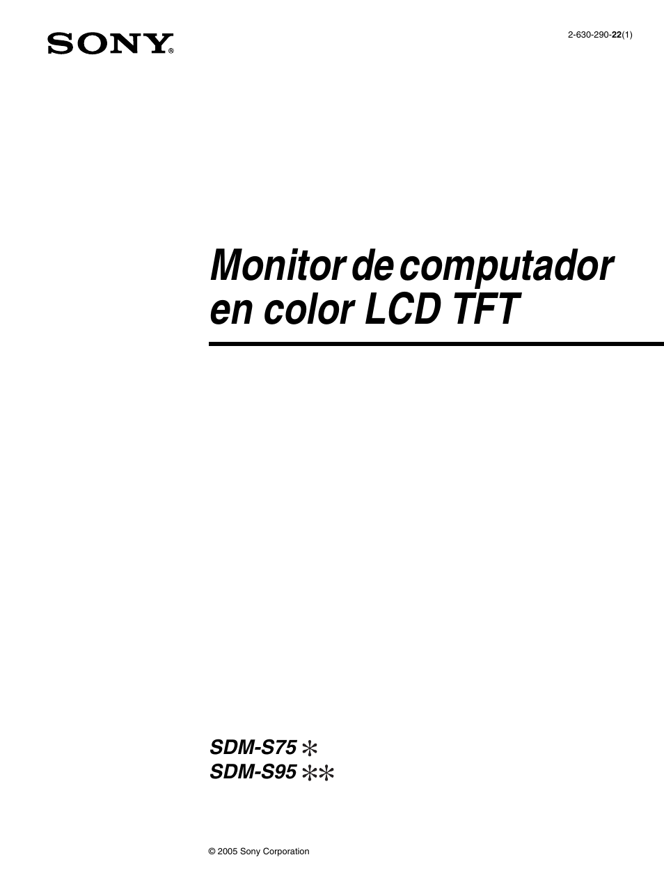 Monitor de computador en color lcd tft | Sony SDM-S95ER User Manual | Page 49 / 97