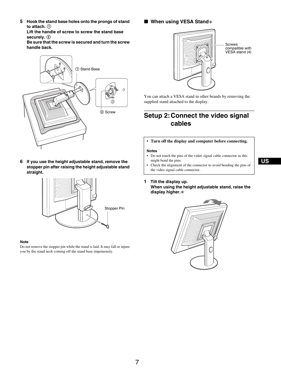 Setup 2: connect the video signal cables | Sony SDM-S95ER User Manual | Page 7 / 97