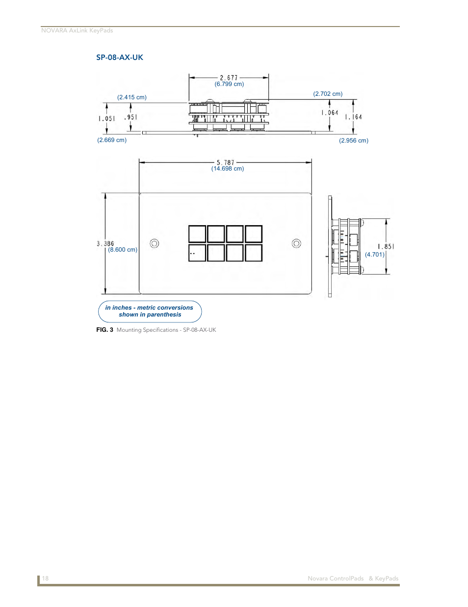 Sp-08-ax-uk | AMX Novara 1000 Series User Manual | Page 24 / 88