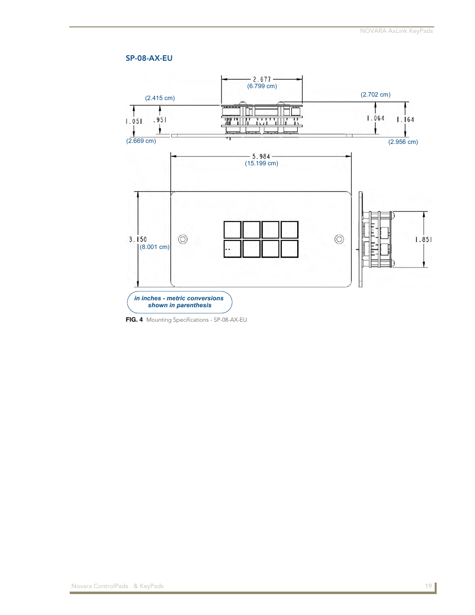 Sp-08-ax-eu | AMX Novara 1000 Series User Manual | Page 25 / 88