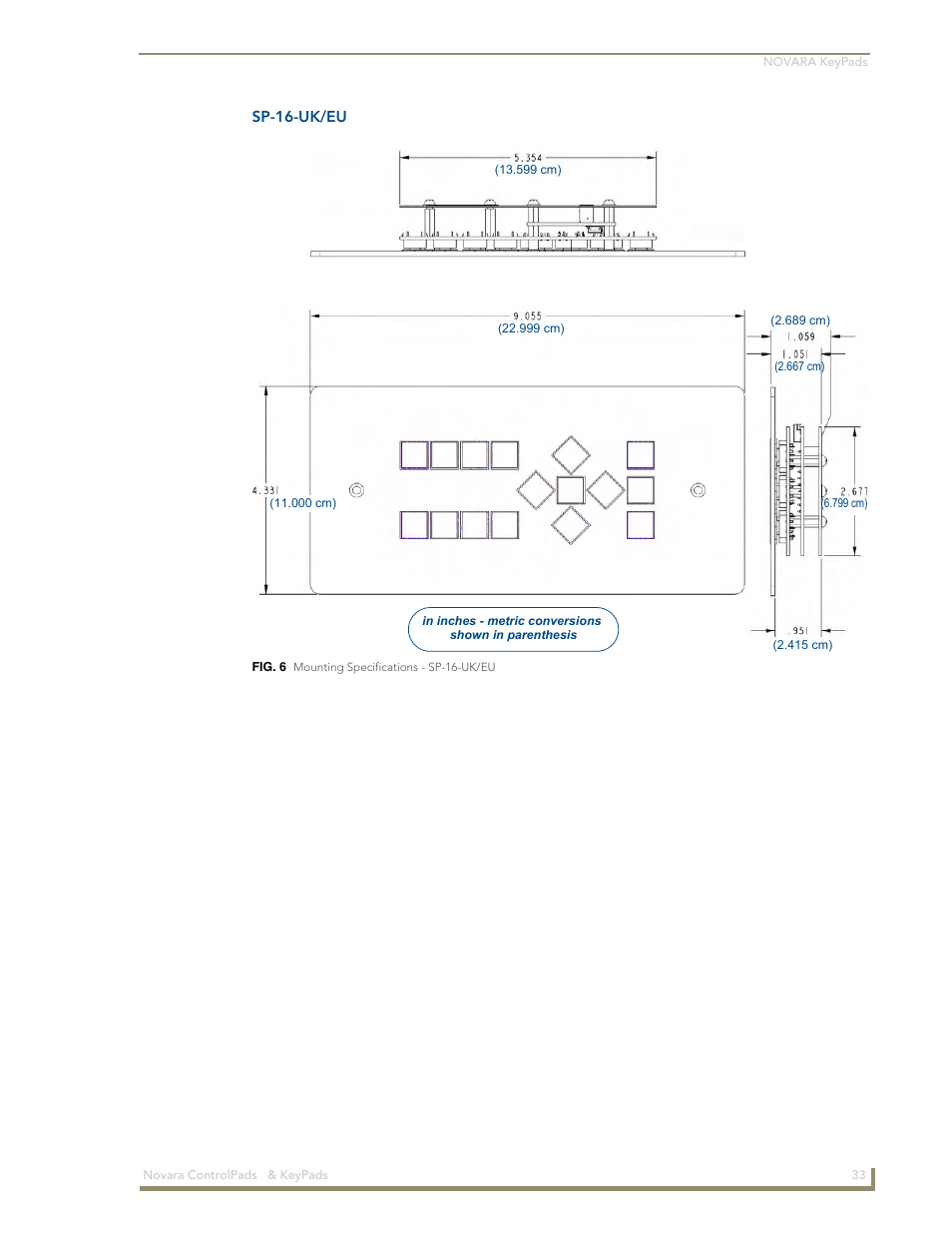 Sp-16-uk/eu | AMX Novara 1000 Series User Manual | Page 39 / 88