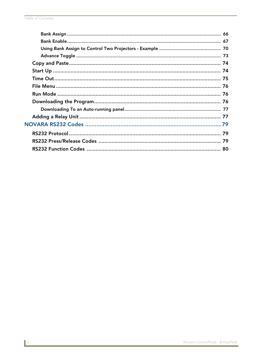 AMX Novara 1000 Series User Manual | Page 6 / 88