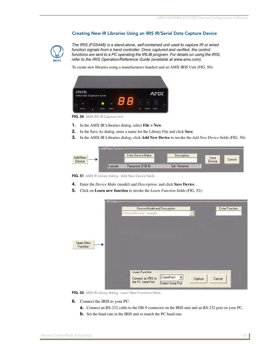 AMX Novara 1000 Series User Manual | Page 67 / 88