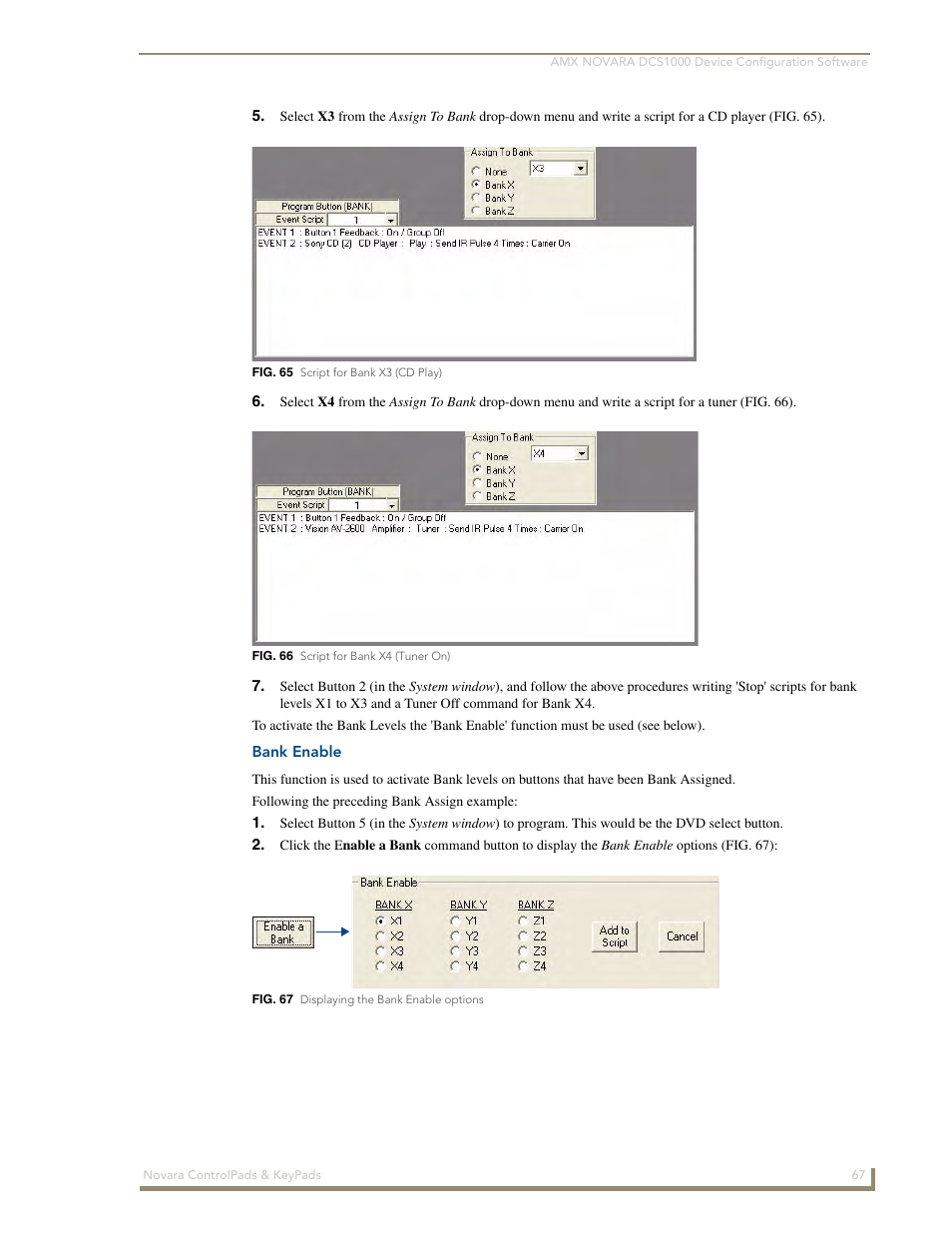 Bank enable | AMX Novara 1000 Series User Manual | Page 73 / 88