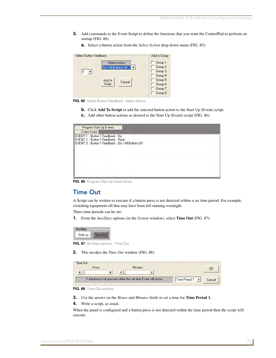 Time out | AMX Novara 1000 Series User Manual | Page 81 / 88