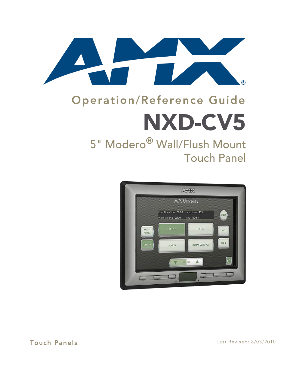 AMX Modero NXD-CV5 User Manual | 152 pages