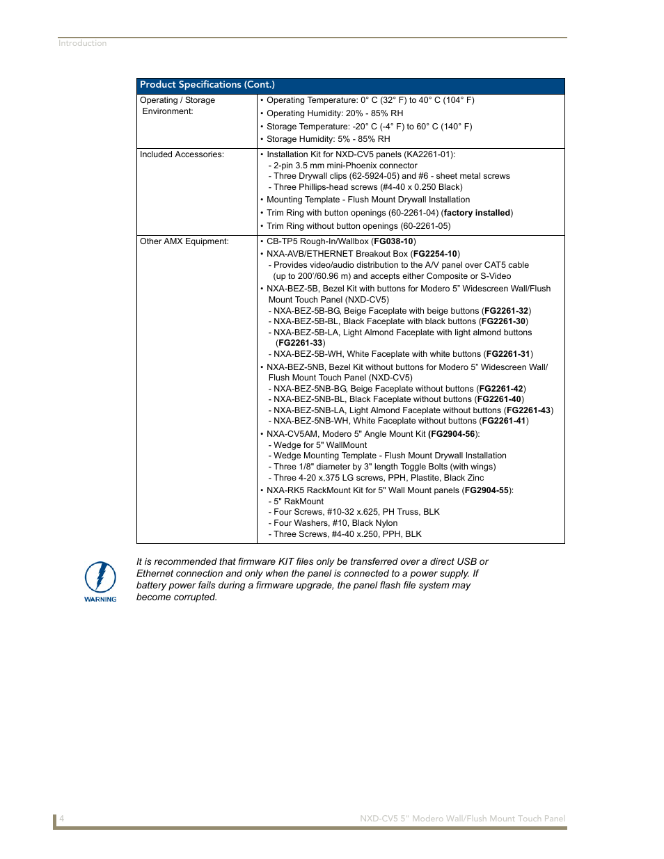 AMX Modero NXD-CV5 User Manual | Page 16 / 152