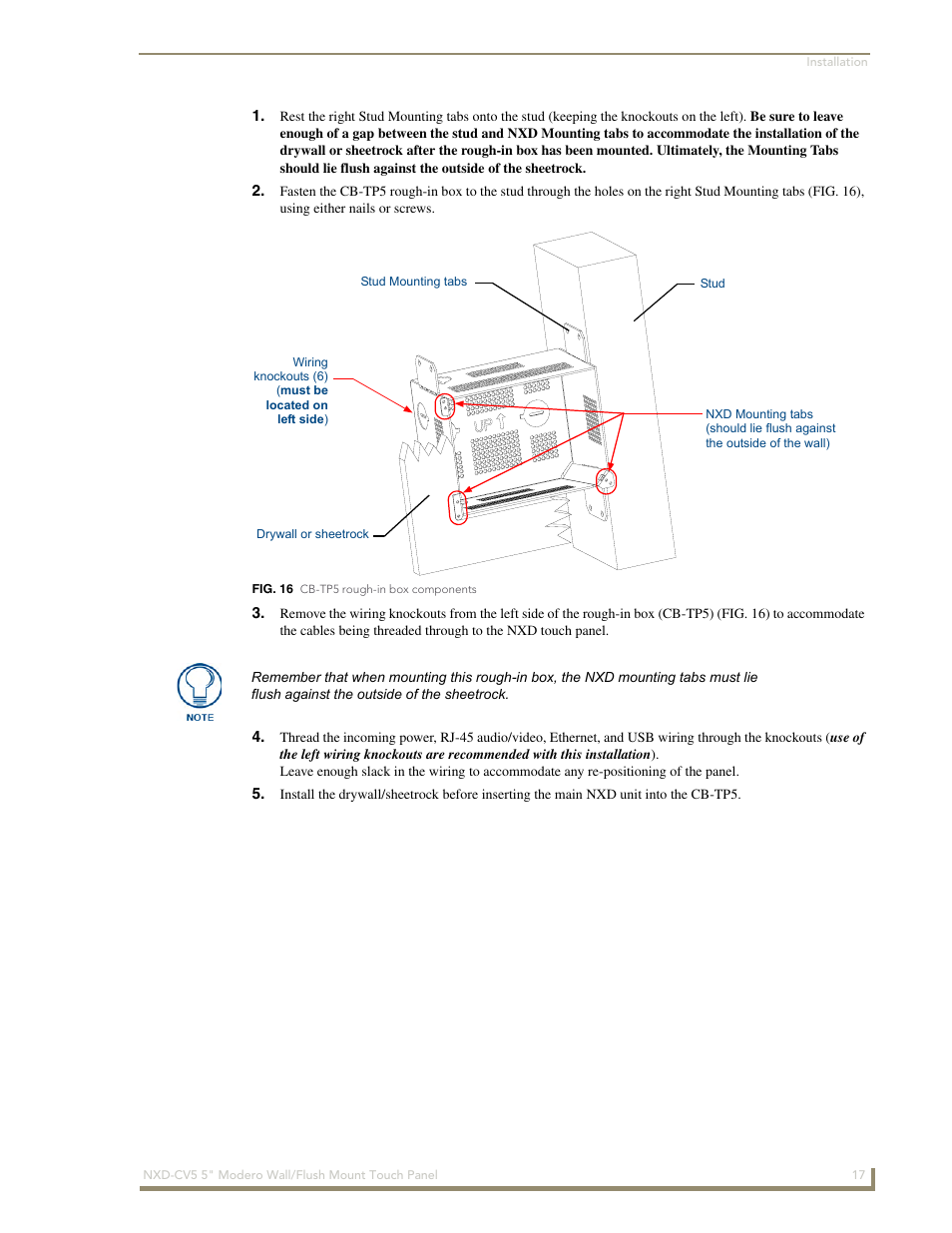 AMX Modero NXD-CV5 User Manual | Page 29 / 152