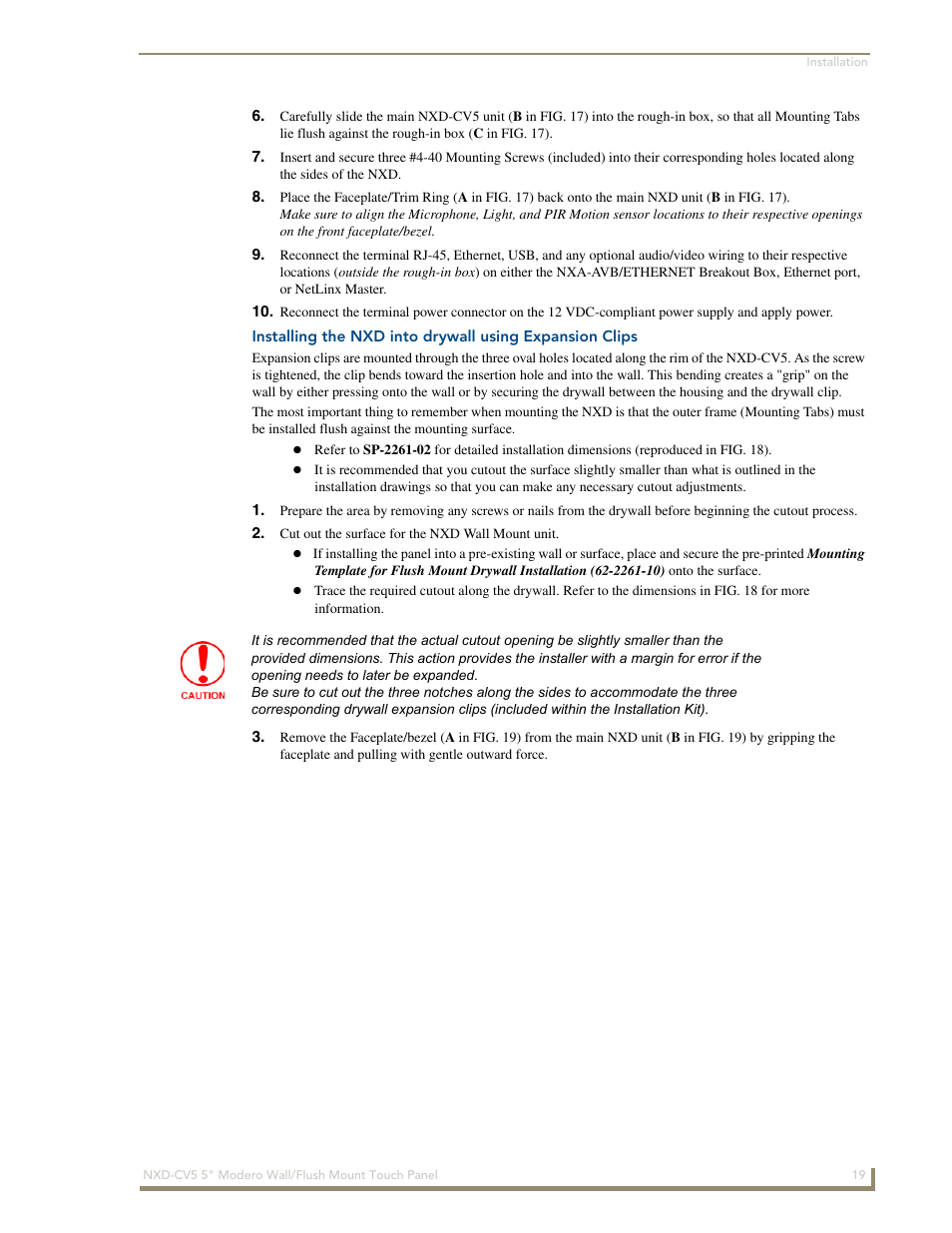 AMX Modero NXD-CV5 User Manual | Page 31 / 152