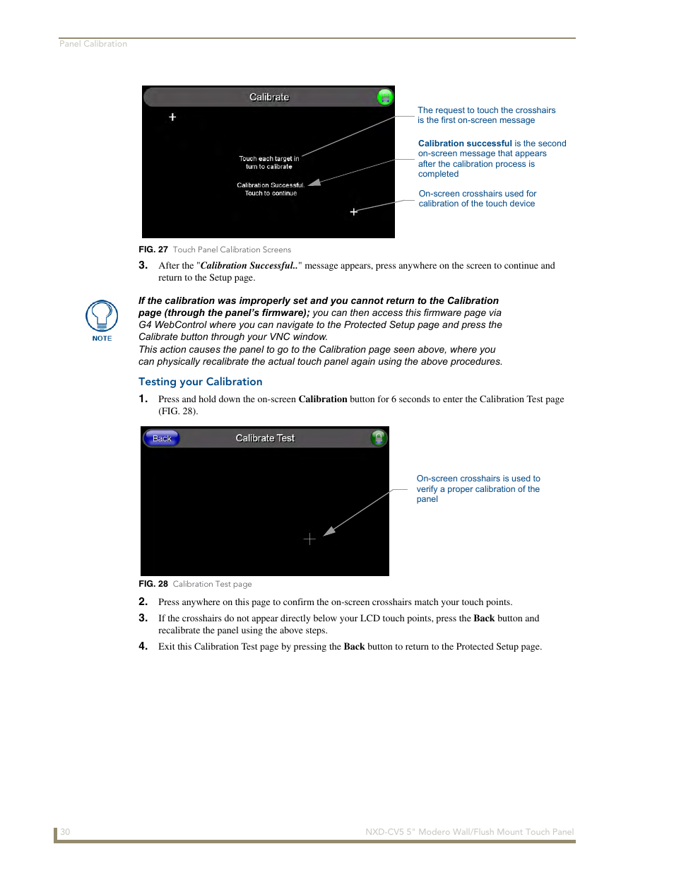 Testing your calibration | AMX Modero NXD-CV5 User Manual | Page 42 / 152