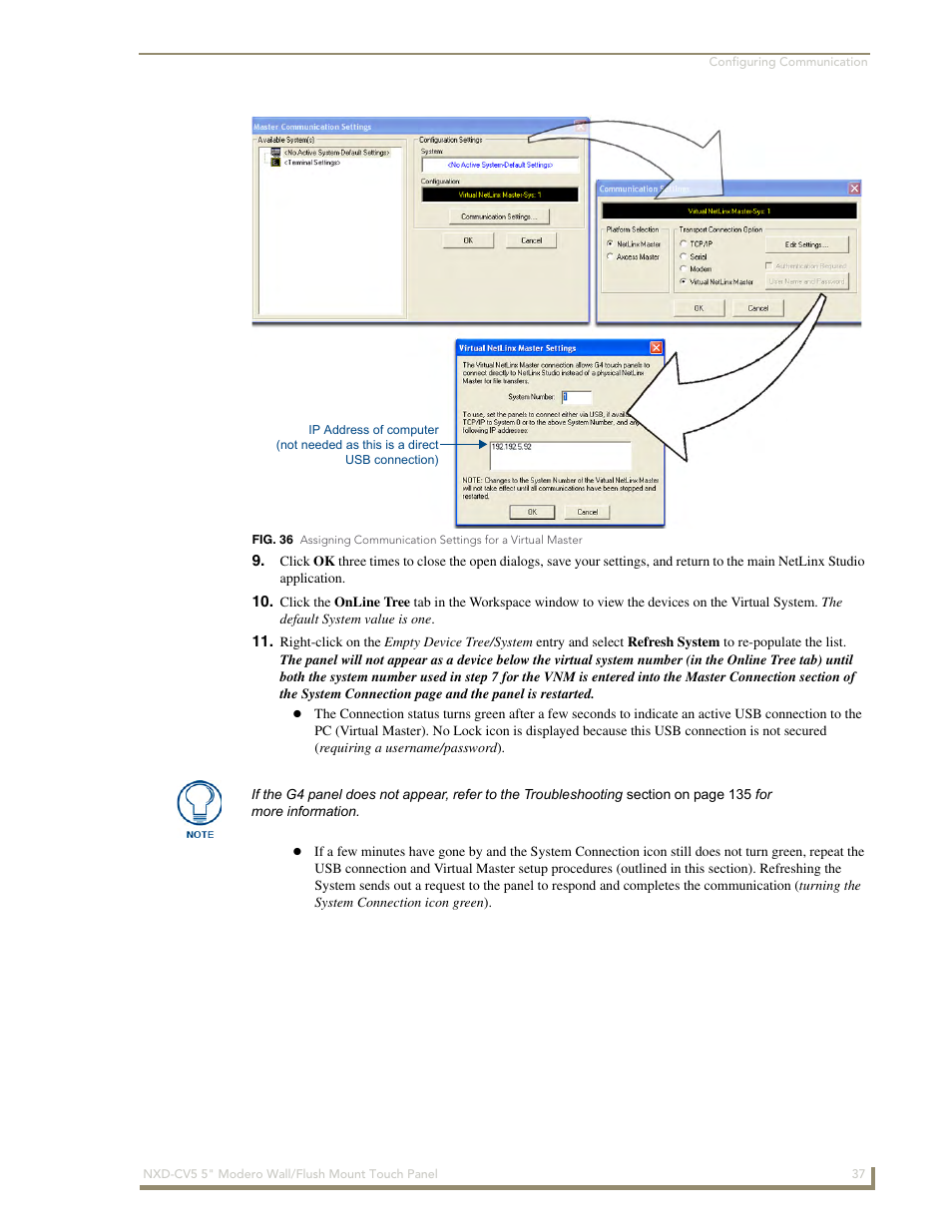 Fig. 36) | AMX Modero NXD-CV5 User Manual | Page 49 / 152