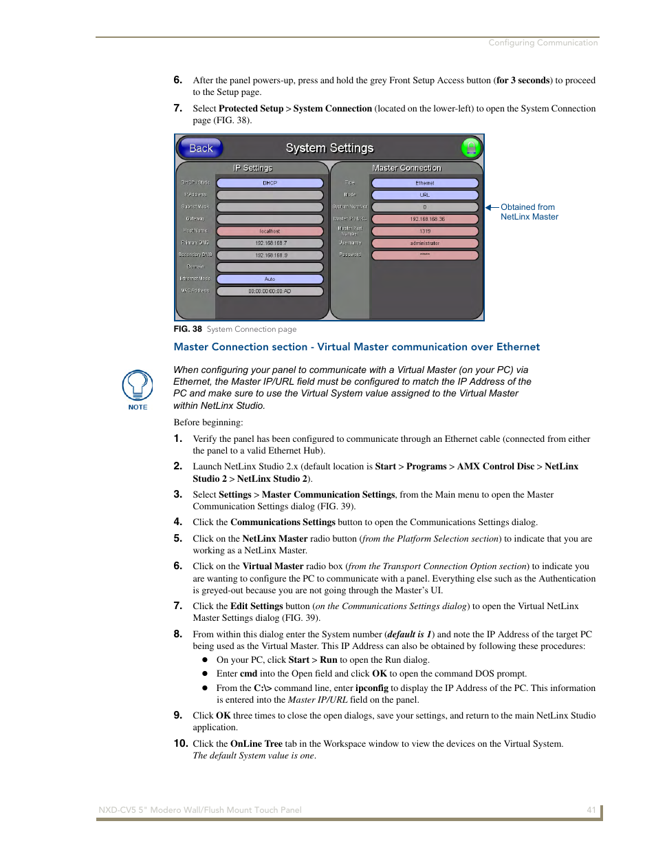 AMX Modero NXD-CV5 User Manual | Page 53 / 152