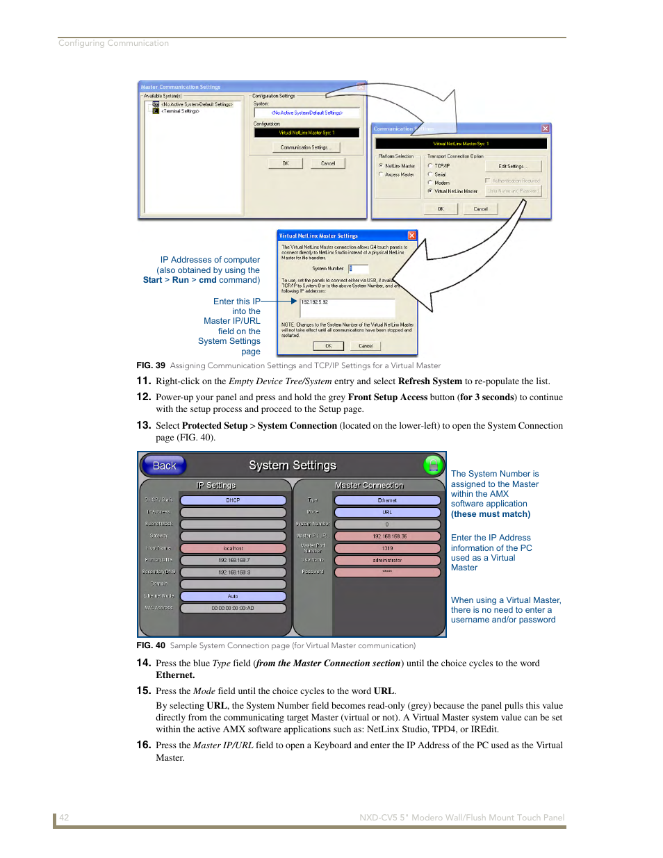 AMX Modero NXD-CV5 User Manual | Page 54 / 152