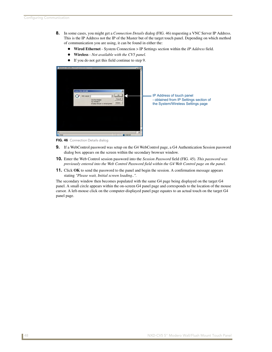 AMX Modero NXD-CV5 User Manual | Page 60 / 152