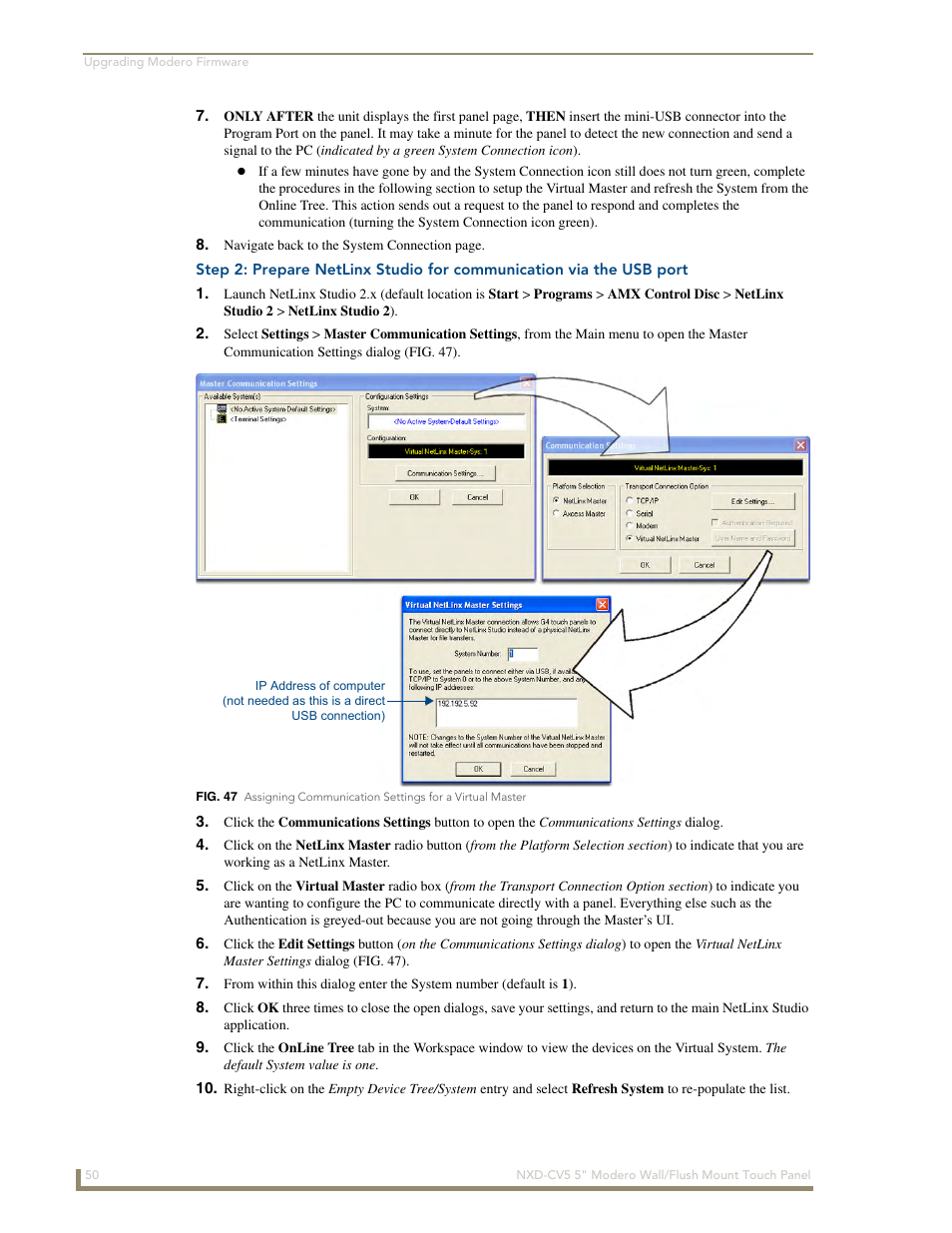 AMX Modero NXD-CV5 User Manual | Page 62 / 152