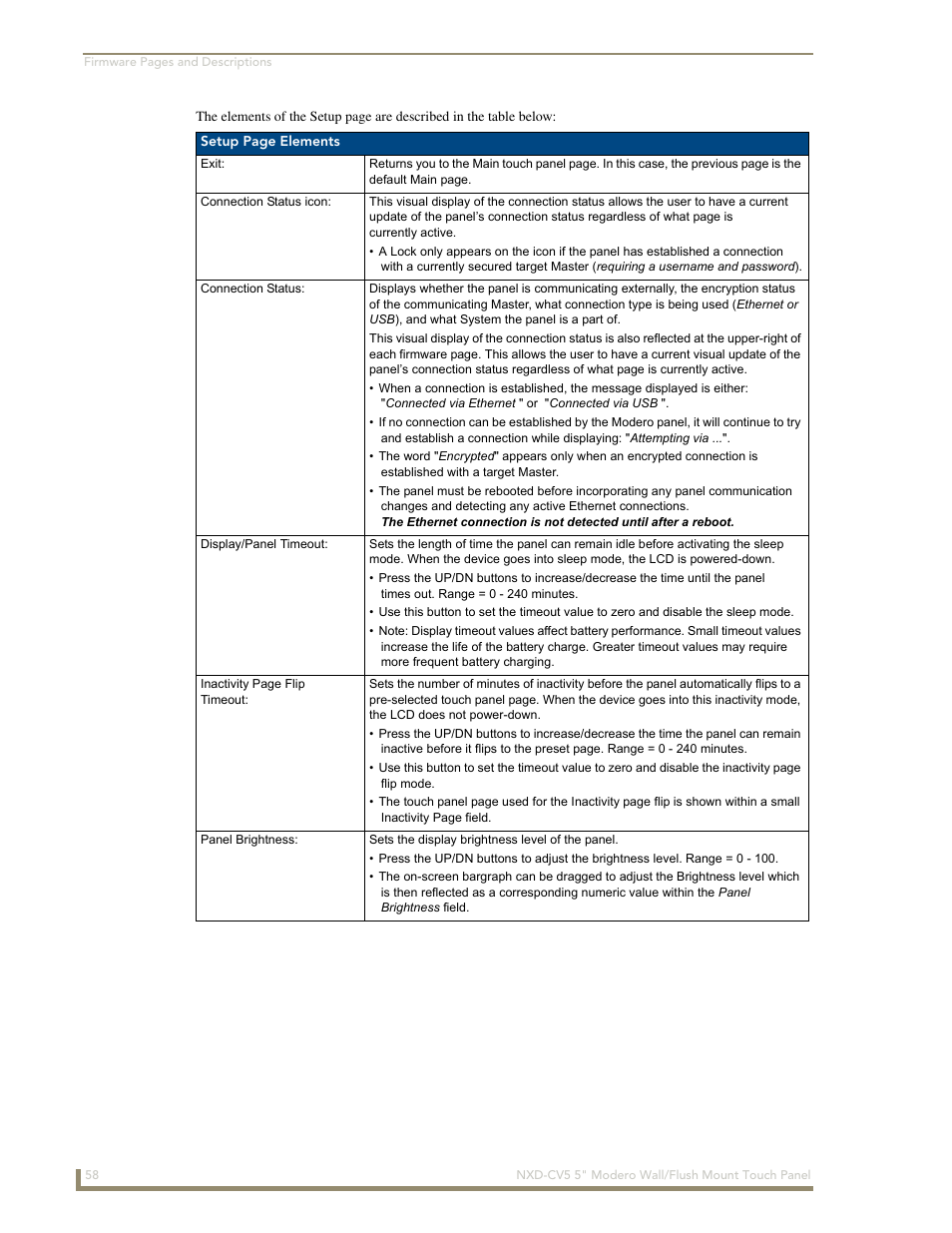 AMX Modero NXD-CV5 User Manual | Page 70 / 152