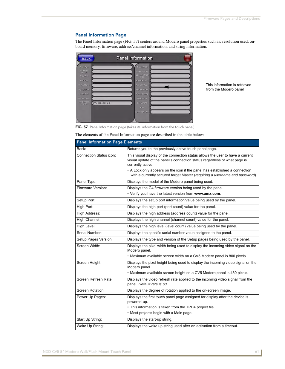 AMX Modero NXD-CV5 User Manual | Page 73 / 152