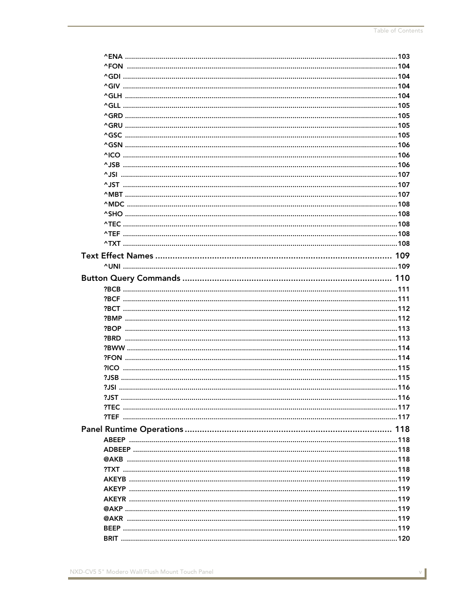 AMX Modero NXD-CV5 User Manual | Page 9 / 152