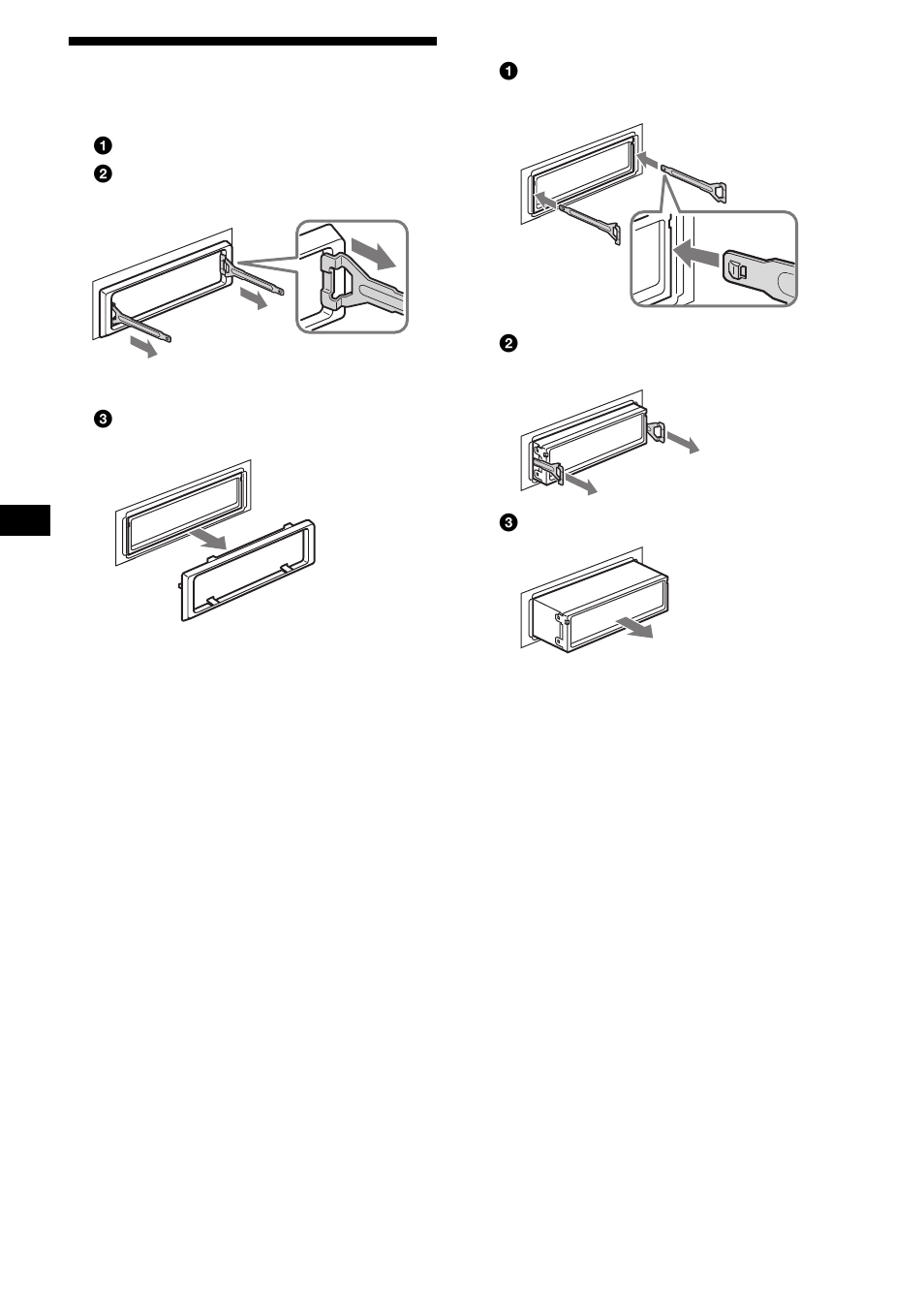 Removing the unit, 16 removing the unit | Sony CDX-RW300 User Manual | Page 16 / 40