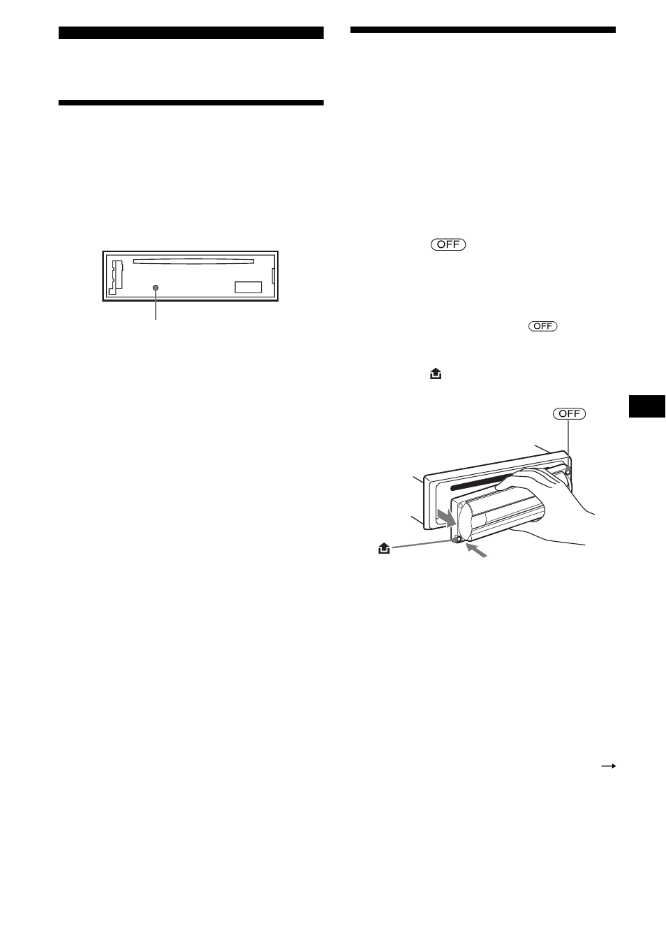 Procedimientos iniciales, Restauración de la unidad, Extracción del panel frontal | Sony CDX-RW300 User Manual | Page 25 / 40