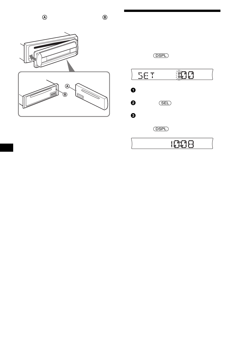 Ajuste del reloj | Sony CDX-RW300 User Manual | Page 26 / 40