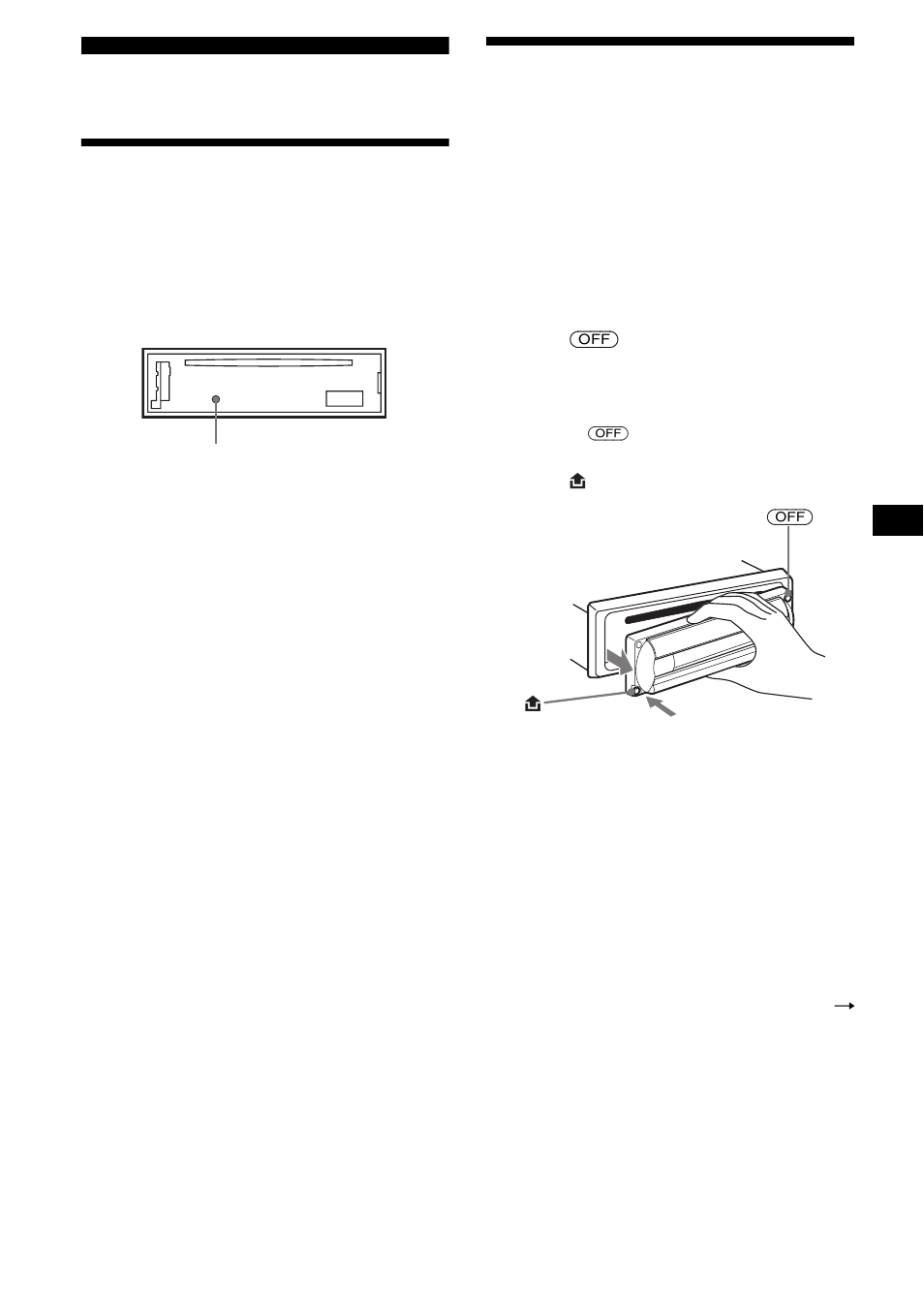 Getting started, Resetting the unit, Detaching the front panel | Resetting the unit detaching the front panel | Sony CDX-RW300 User Manual | Page 7 / 40