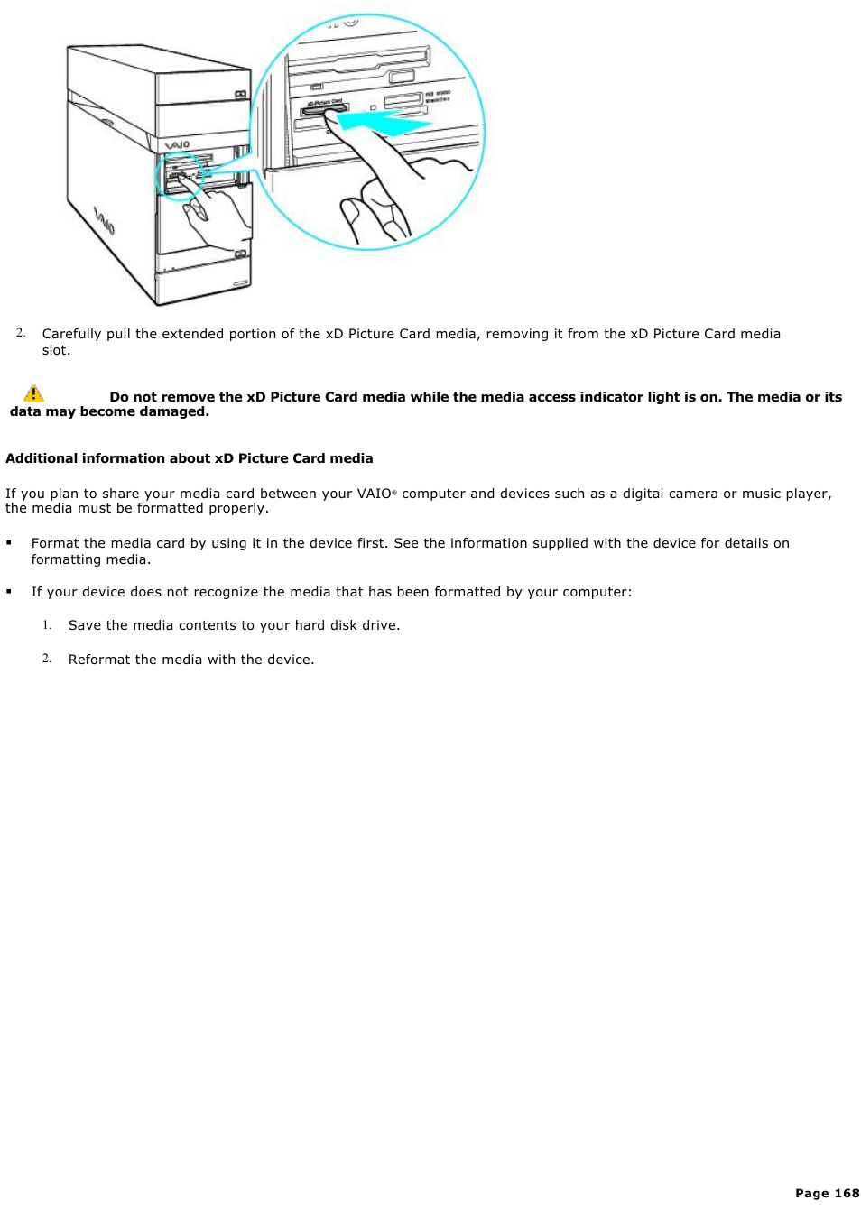 Sony VGC-RA716GY User Manual | Page 168 / 262