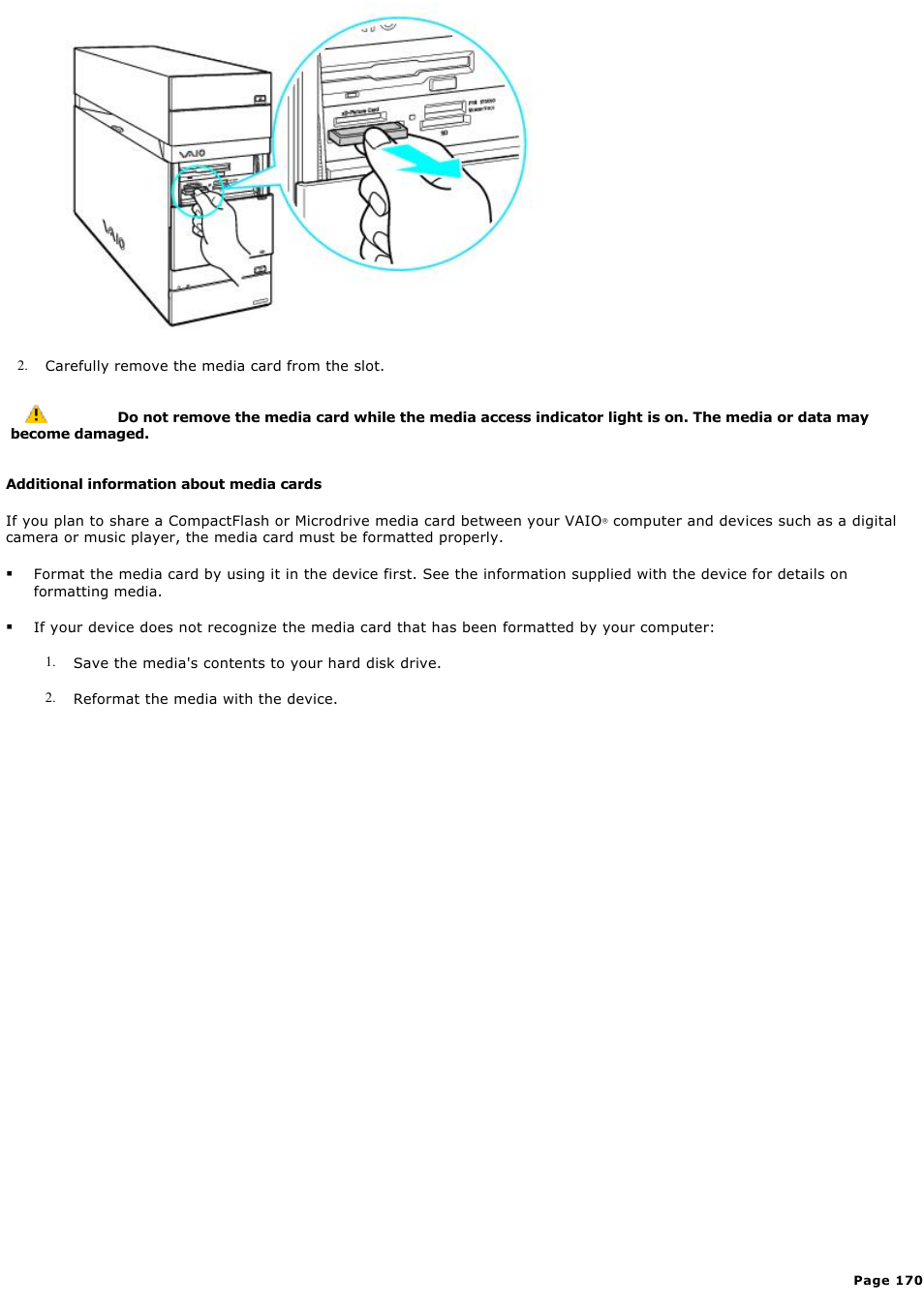 Sony VGC-RA716GY User Manual | Page 170 / 262