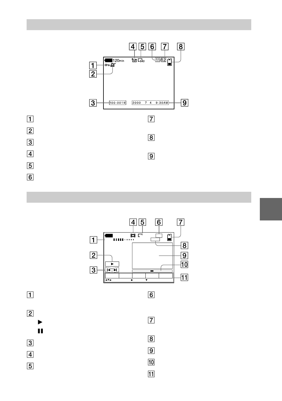When playing back still images, When playing back moving images, Ad di tiona l inf o rm atio n | Sony DSC-S30 User Manual | Page 65 / 68