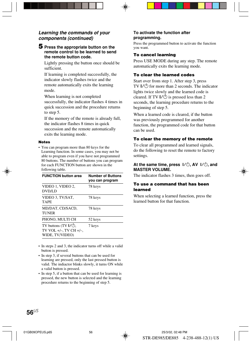 Sony STR-DE985 User Manual | Page 56 / 71