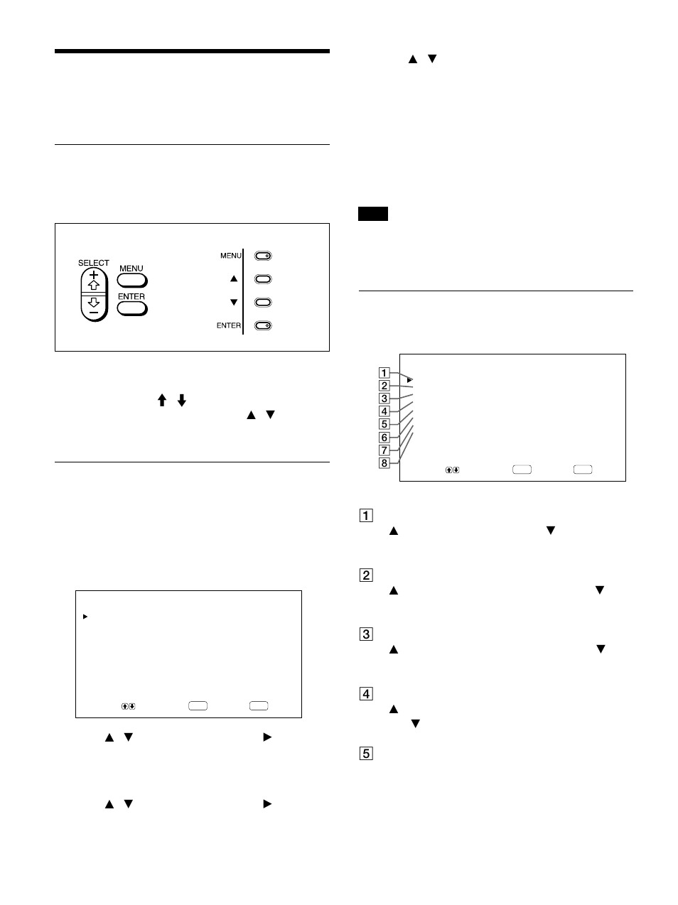 Uso de los menús en pantalla, Empleo mediante menús, Guía de los menús | Botones de empleo de menús, Configuración del menú, Menú control imag, Este menú se emplea para ajustar la imagen | Sony PFM-42B2H User Manual | Page 216 / 294