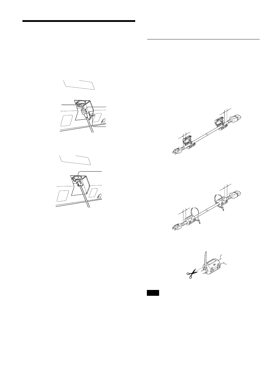 Collegamenti, Collegamento del cavo di alimentazione ca | Sony PFM-42B2H User Manual | Page 258 / 294