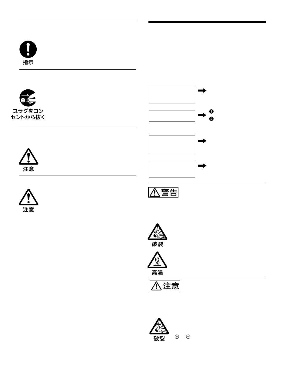 電池についての安全上の ご注意, 万一、異常が起きたら | Sony PFM-42B2H User Manual | Page 7 / 294