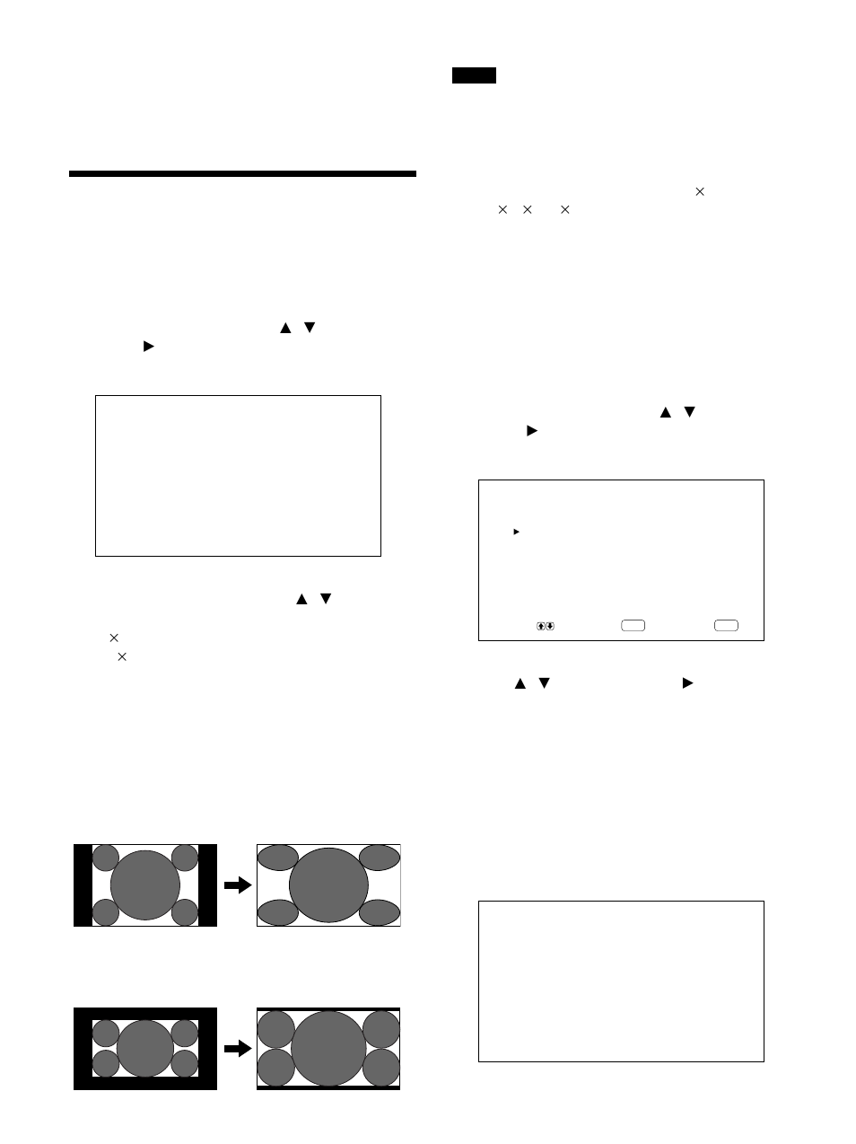 Changing the aspect ratio, Adjusting the linearities | Sony PFM-42B2H User Manual | Page 84 / 294