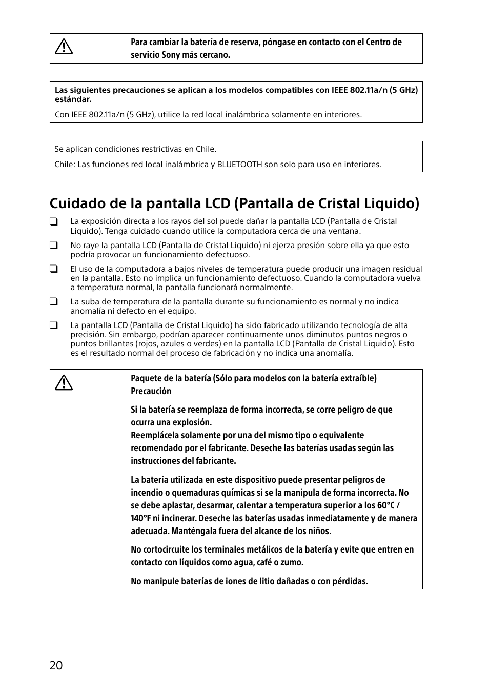 Sony SVD11215CYB User Manual | Page 20 / 32