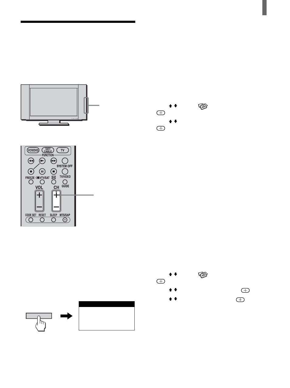 Setting the channels | Sony KLV-26HG2 User Manual | Page 21 / 84