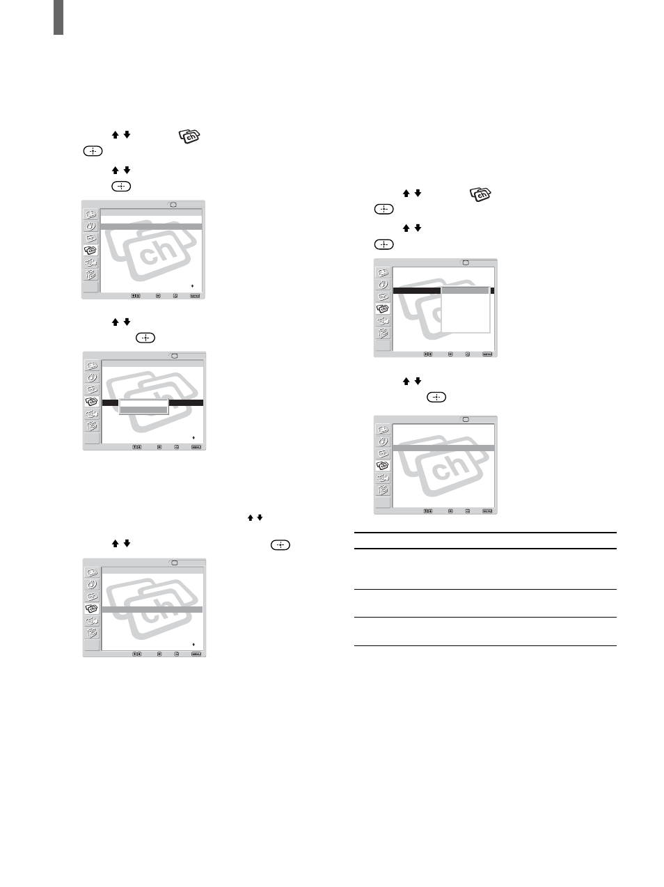 Press menu, Press v/v to select (channel), then press, Press v/v to select “channel fix,” then press | Press v/v to select “channel skip/add,” then press, Press menu to exit the menu screen, Installing and connecting the tv | Sony KLV-26HG2 User Manual | Page 22 / 84