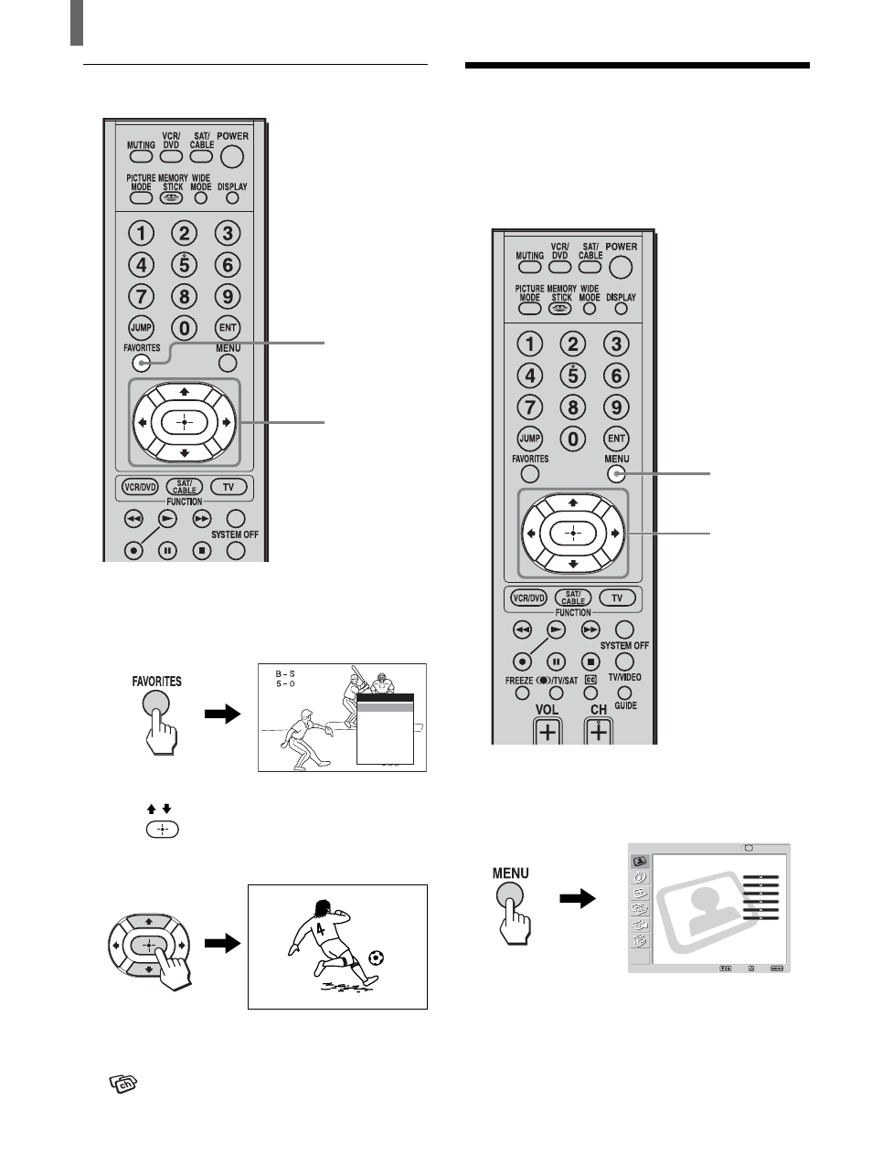 Using the channel label feature, Watching favorite channels, A b c | Sony KLV-26HG2 User Manual | Page 38 / 84