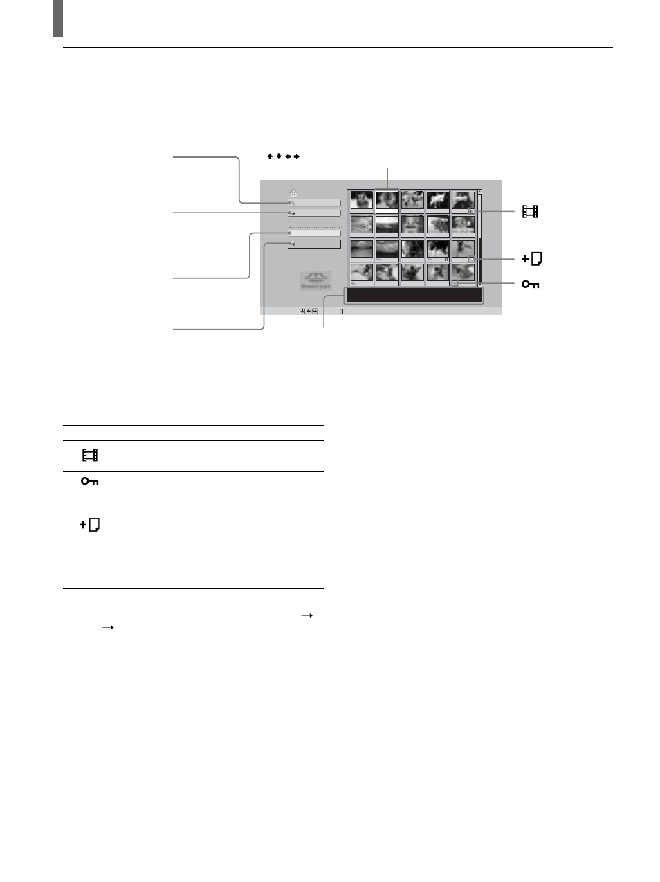 Marks indicated in the lower part of an image | Sony KLV-26HG2 User Manual | Page 62 / 84