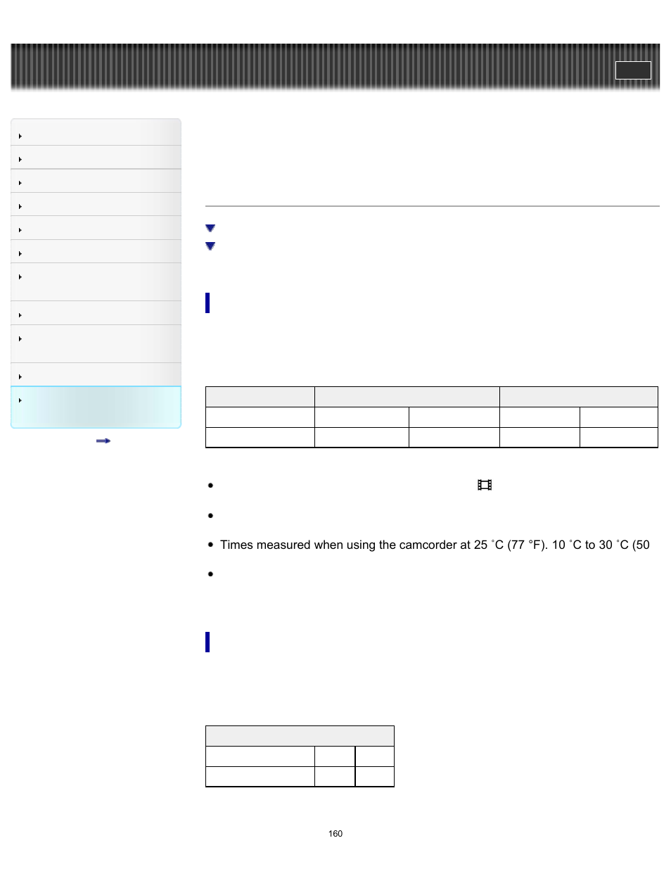 User guide | Sony HDR-MV1 User Manual | Page 160 / 171