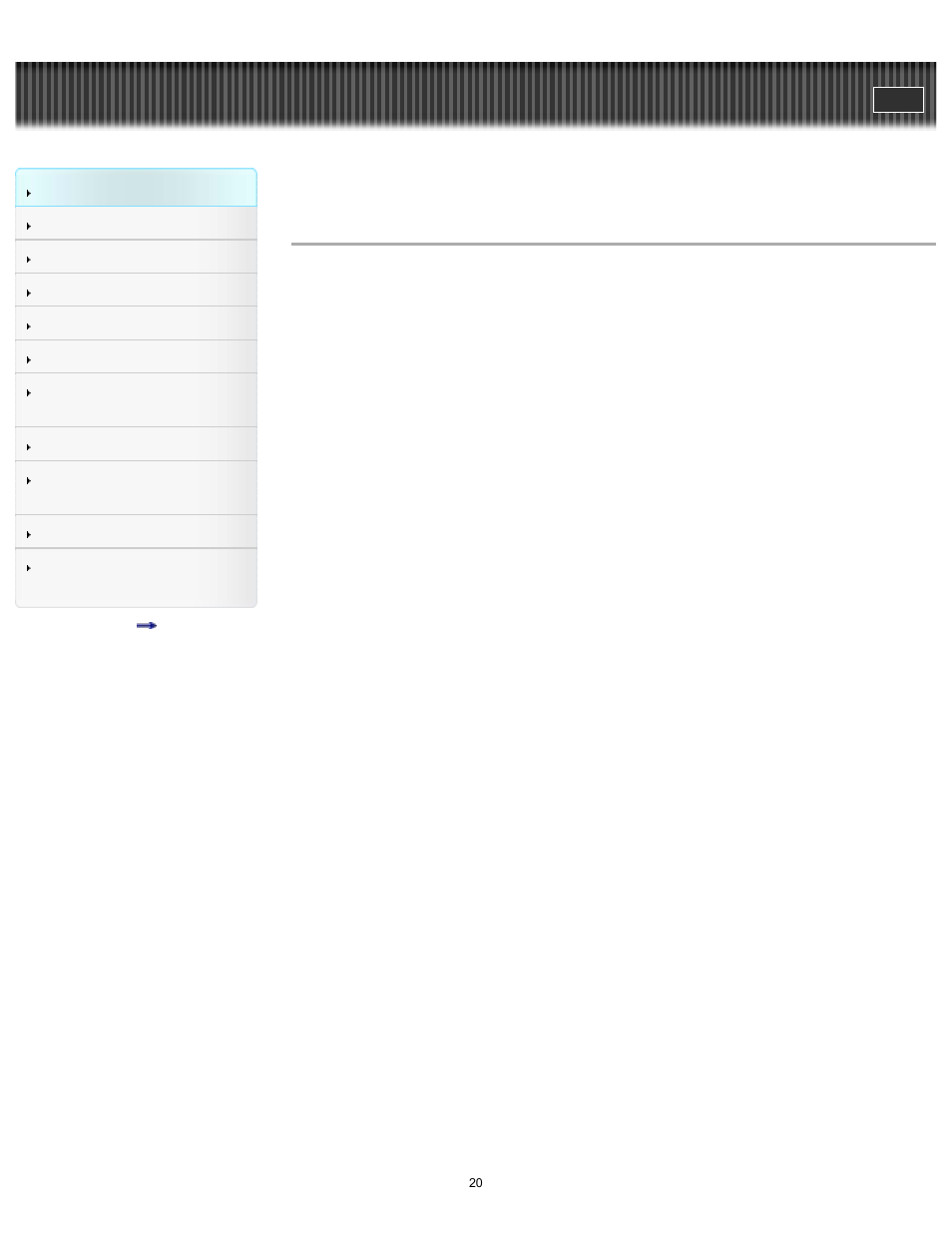 Search by operation, User guide | Sony HDR-MV1 User Manual | Page 20 / 171