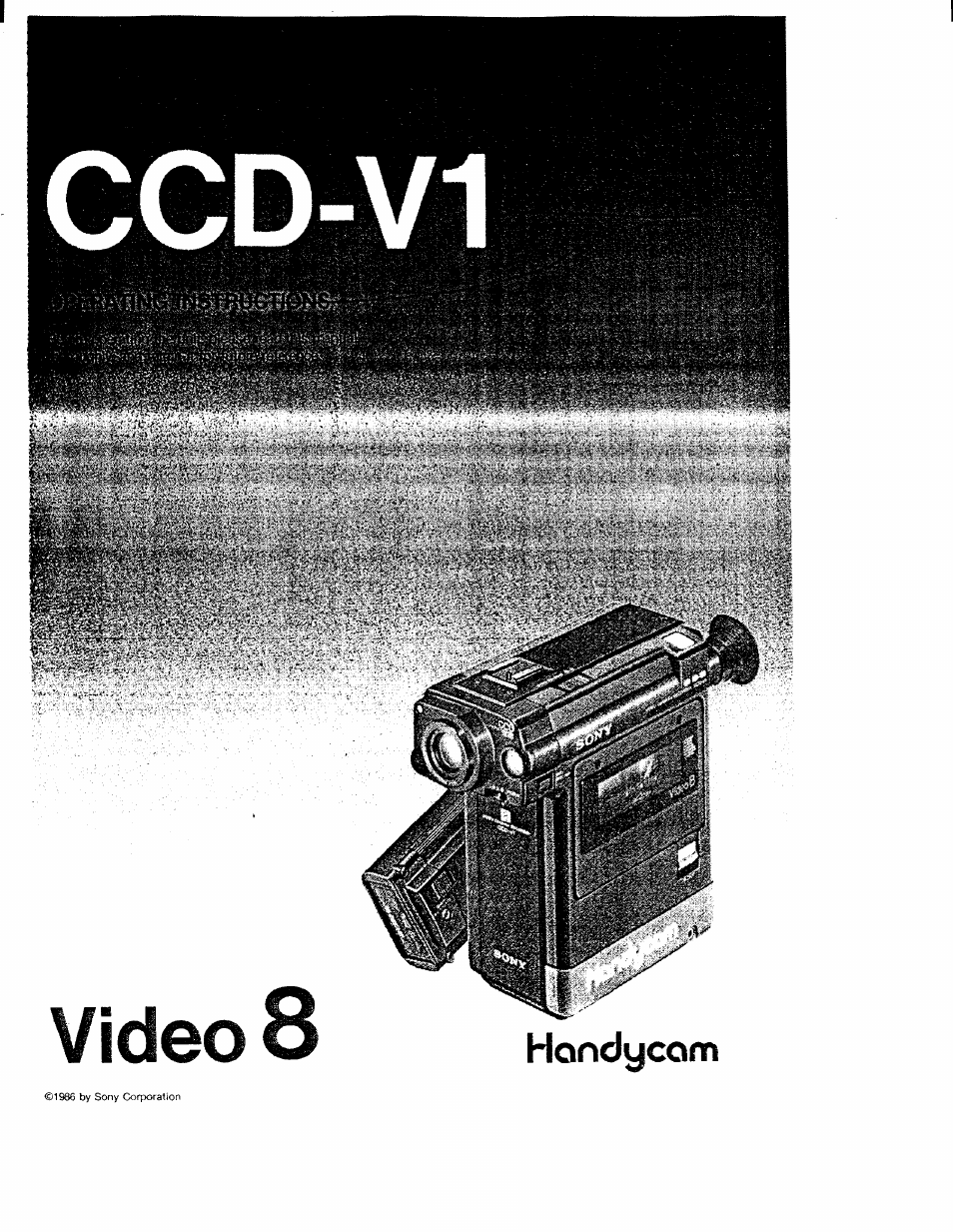 Sony CCD-V1 User Manual | 40 pages