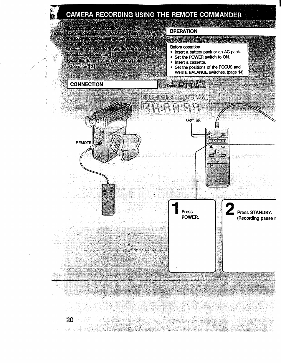 Connection | Sony CCD-V1 User Manual | Page 20 / 40