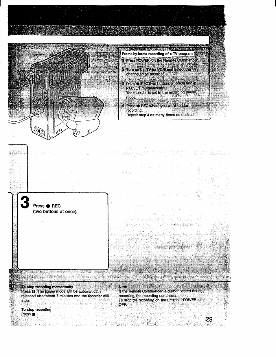 Sony CCD-V1 User Manual | Page 29 / 40