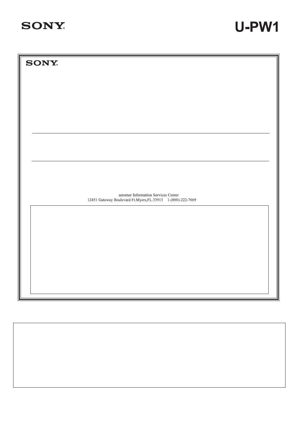 Limited warranty | Sony SU-PW1 User Manual | Page 16 / 52