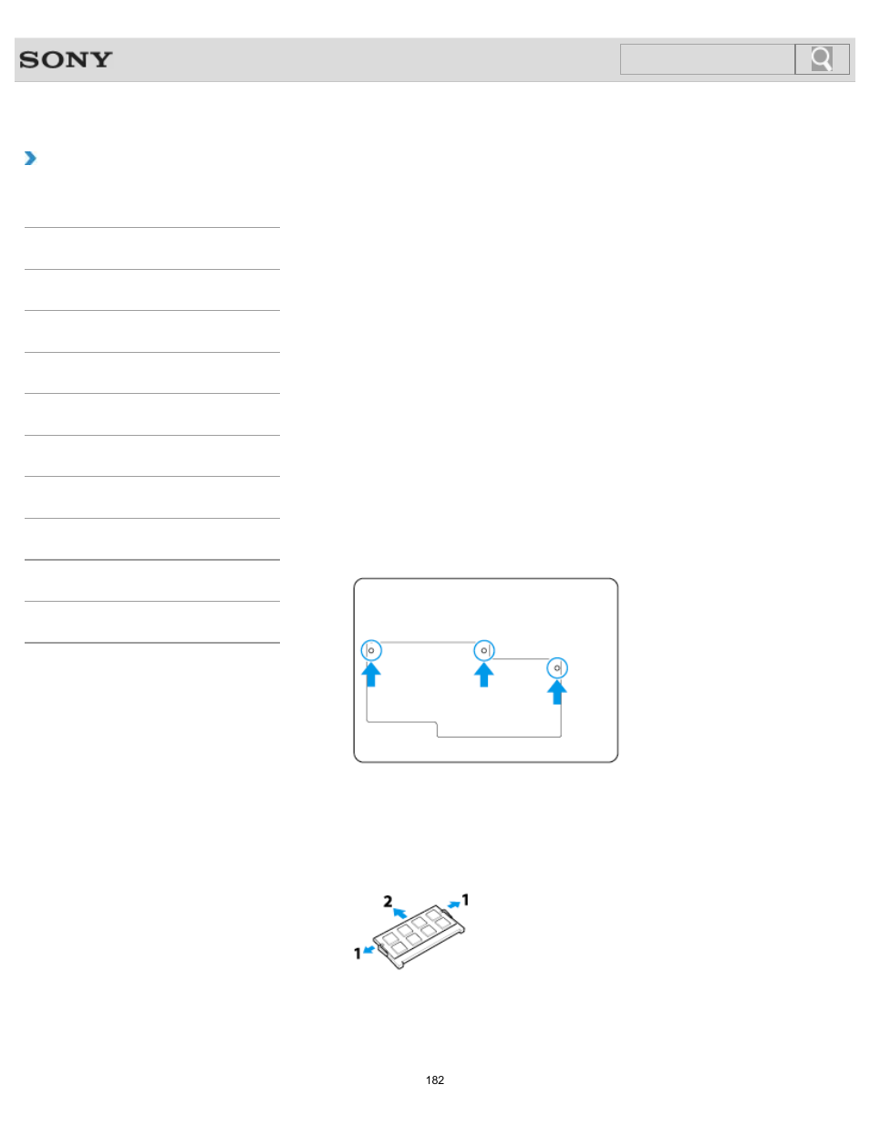 Adding and removing memory modules, Details, How to use | Sony SVE11135CXB User Manual | Page 182 / 361