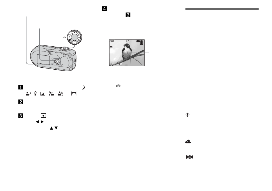 Adjusting color tones, Adjusting color tones – white balance | Sony DSC-P93 User Manual | Page 58 / 132