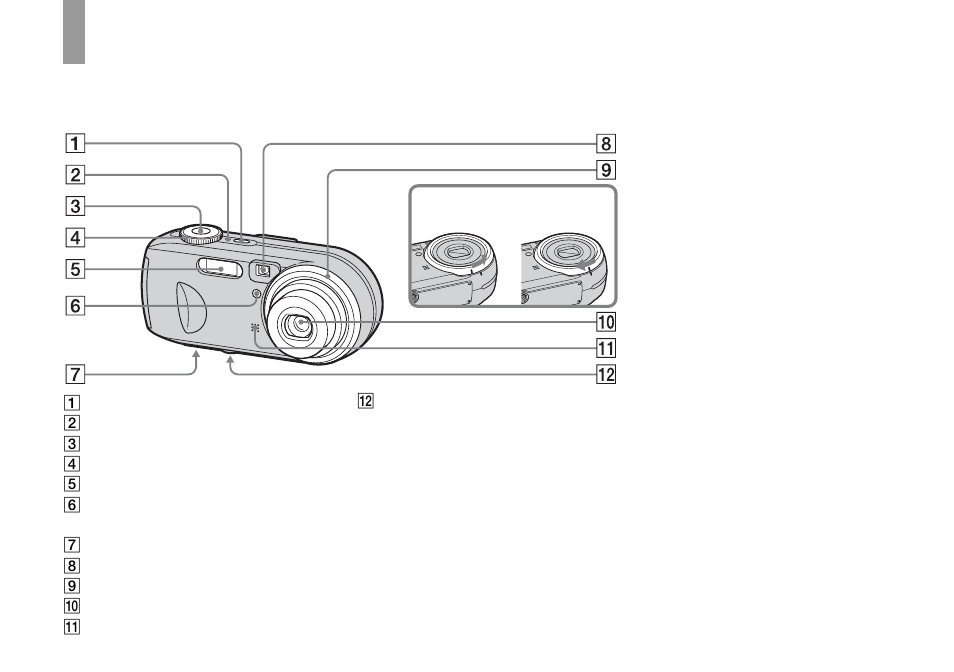 Identifying the parts | Sony DSC-P93 User Manual | Page 8 / 132